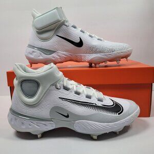 Nike Alpha Huarache Elite 4 Mid Men's White Cleats FD2744-100 US Size 12 NWB